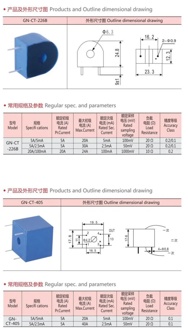 Pin type mini current transformer